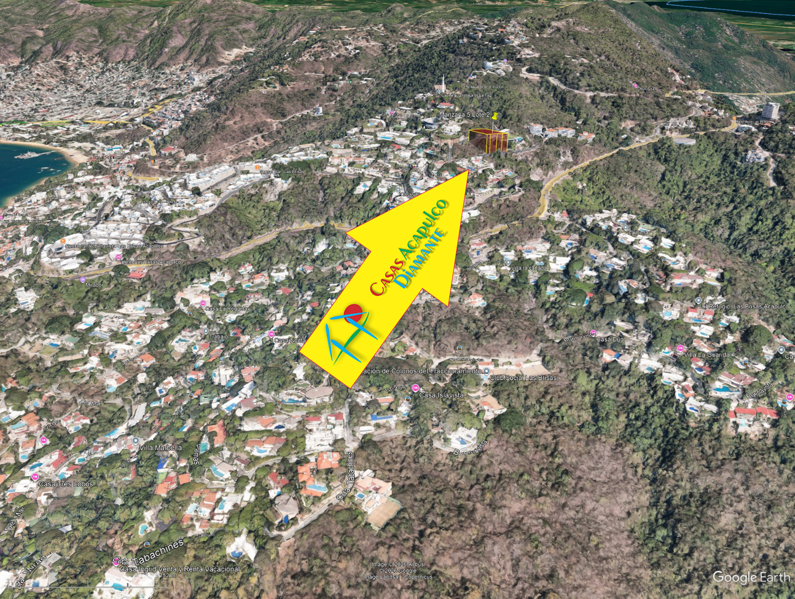 Terreno Las Brisas Altas Manzana 5 Lote 2 - Ubicación satelital 3